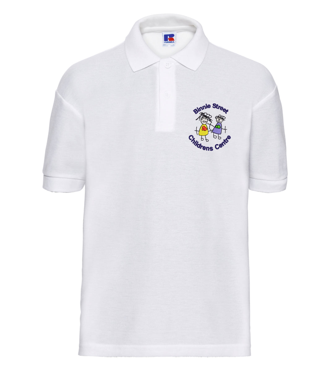 Binnie Street Nursery White Polo Shirt Logoduk