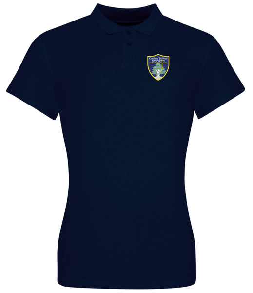 Cedars School Society Navy Ladies Fit Poloshirt (s5 and s6 only)