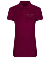 Craigmarloch School Polo Shirt Maroon Staff uniform Lady Fit