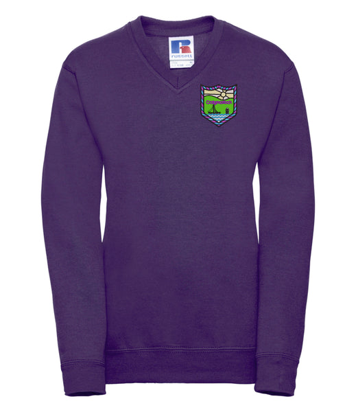 Craigmarloch School Purple Vneck Sweatshirt