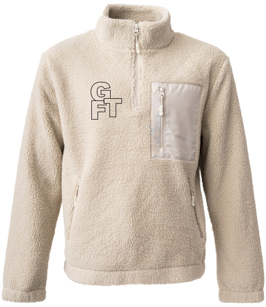 GFTeam Scotland Unisex 1/4 Zip Borg Fleece Cream