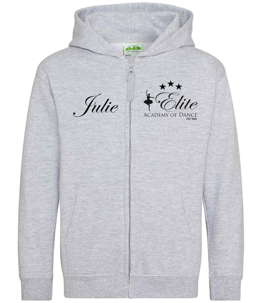 Elite Academy Of Dance Grey Zip Hoody