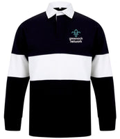 Greenock Network Navy Panelled Rugby Shirt