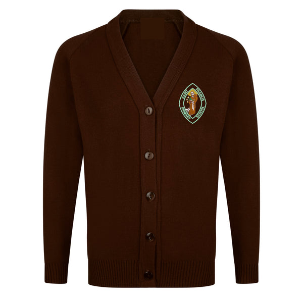 St Francis Primary Brown Knitted Cardigan