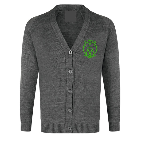 St Marys Primary Grey Knitted Cardigan