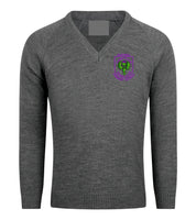 Aileymill Grey Knitted V-Neck Jumper