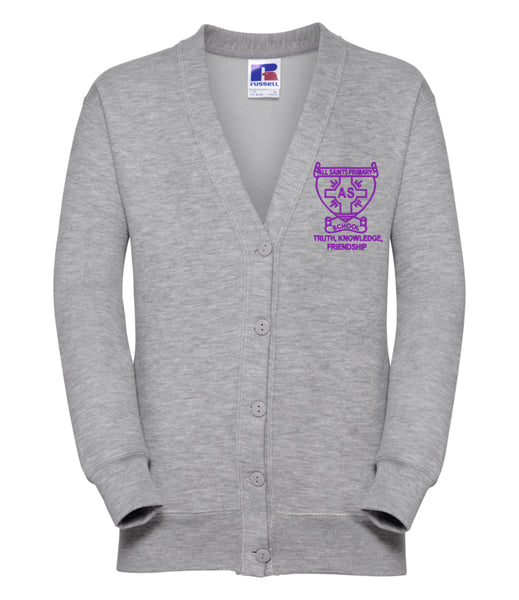 All Saints Grey Sweatshirt Cardigan