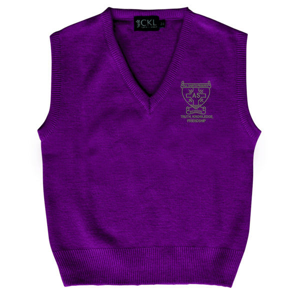 All Saints Primary Purple Knitted Tank Top