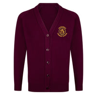 Ardgowan Primary Maroon Knitted Cardigan