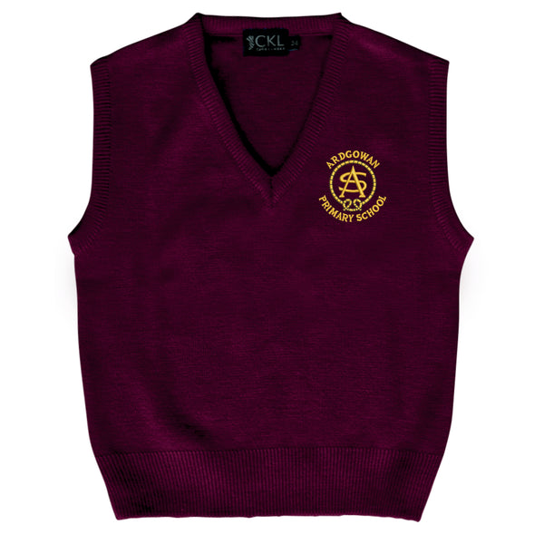 Ardgowan Primary Maroon Knitted Tank Top