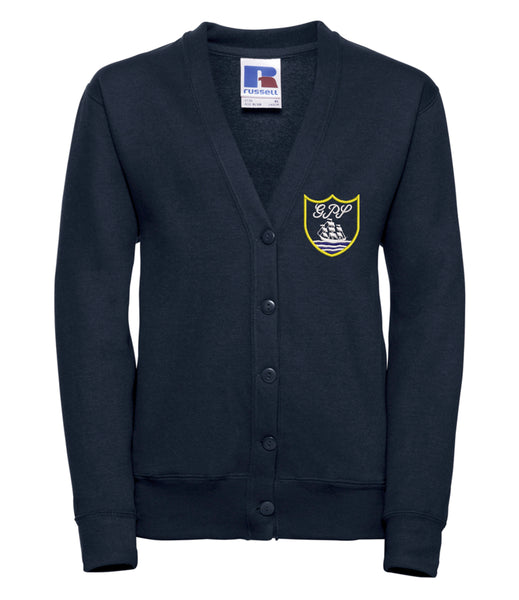 Gourock Navy Sweatshirt Cardigan