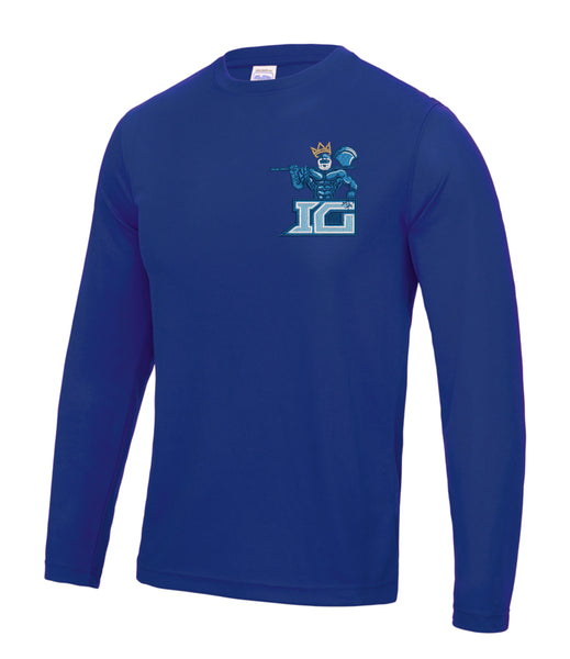 Inverclyde Goliaths Royal Long Sleeve Wicking T-Shirt (Champs)
