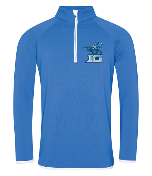 Inverclyde Goliaths Royal Blue/Arctic White Cool Half Zip Top (Standard)