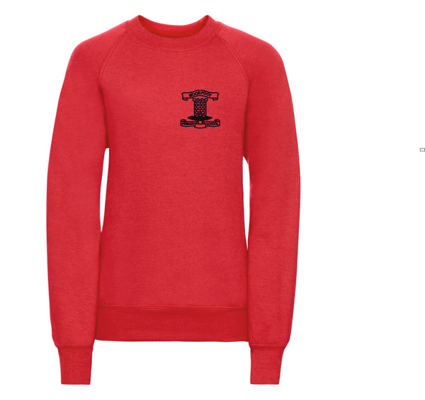 Moorfoot Red Round Neck Sweater