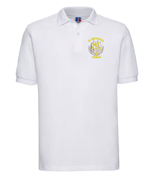 St Michaels White Polo Logoduk